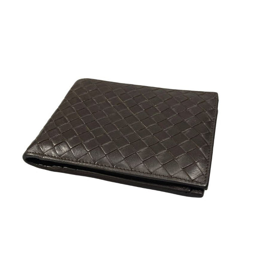 ボッテガヴェネタ イントレチャート 二つ折り財布 レザー ブラウン系 メンズ BOTTEGA VENETA【AFI9】