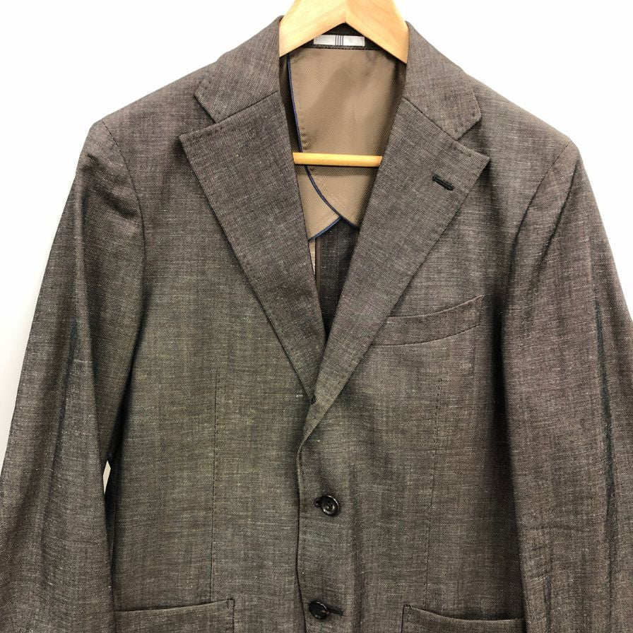 SUIT SELECT ウールテーラードジャケット Y5 ブラウン 中古◇スーツセレクト ウールリネン テーラードジャケット