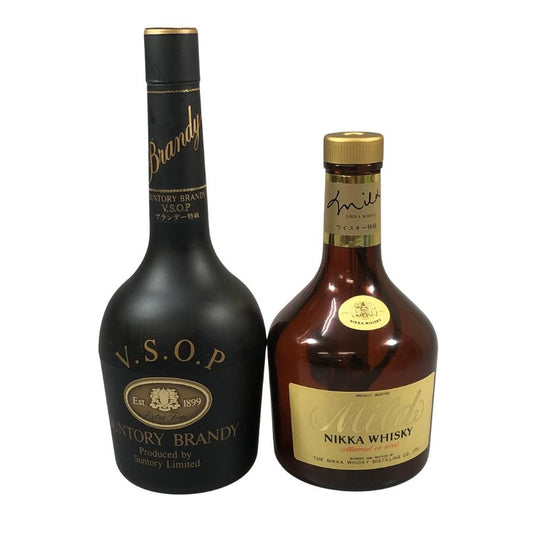 マイルド ニッカ ＆ サントリーブランデーVSOP オイルライター 特製ボトルガスライター 卓上ライター ビンテージ 【2個セット】NIKKA WHISKY Mild Nikka【AFI23】【中古】