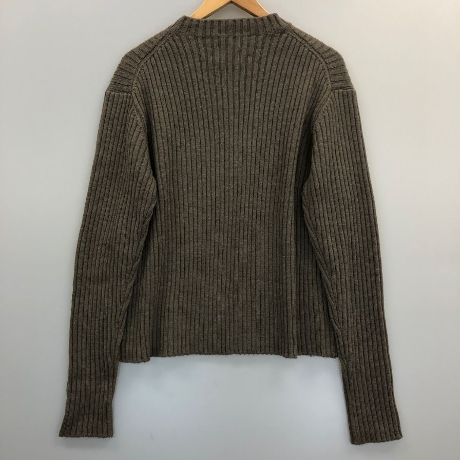美品◆リパーパス ニット クルーネック ウール メンズ ベージュ サイズL RE-PURPOSE 【AFB15】
