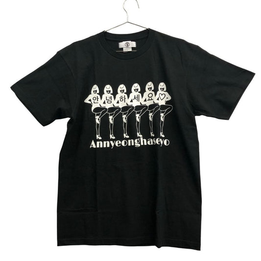 極美品◆トレイター× 千葉雄喜 Ｔシャツ デザイン アニョハセヨ ブラック サイズL TRAITOR × チバユウキ 【AFB27】