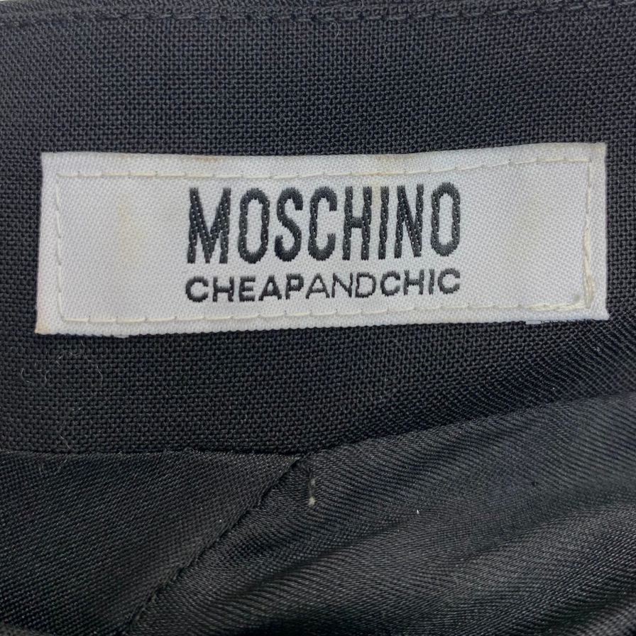 美品◆モスキーノ ドレス ワンショルダー ブラック レディース サイズ40 MOSCHINO 【AFB36】