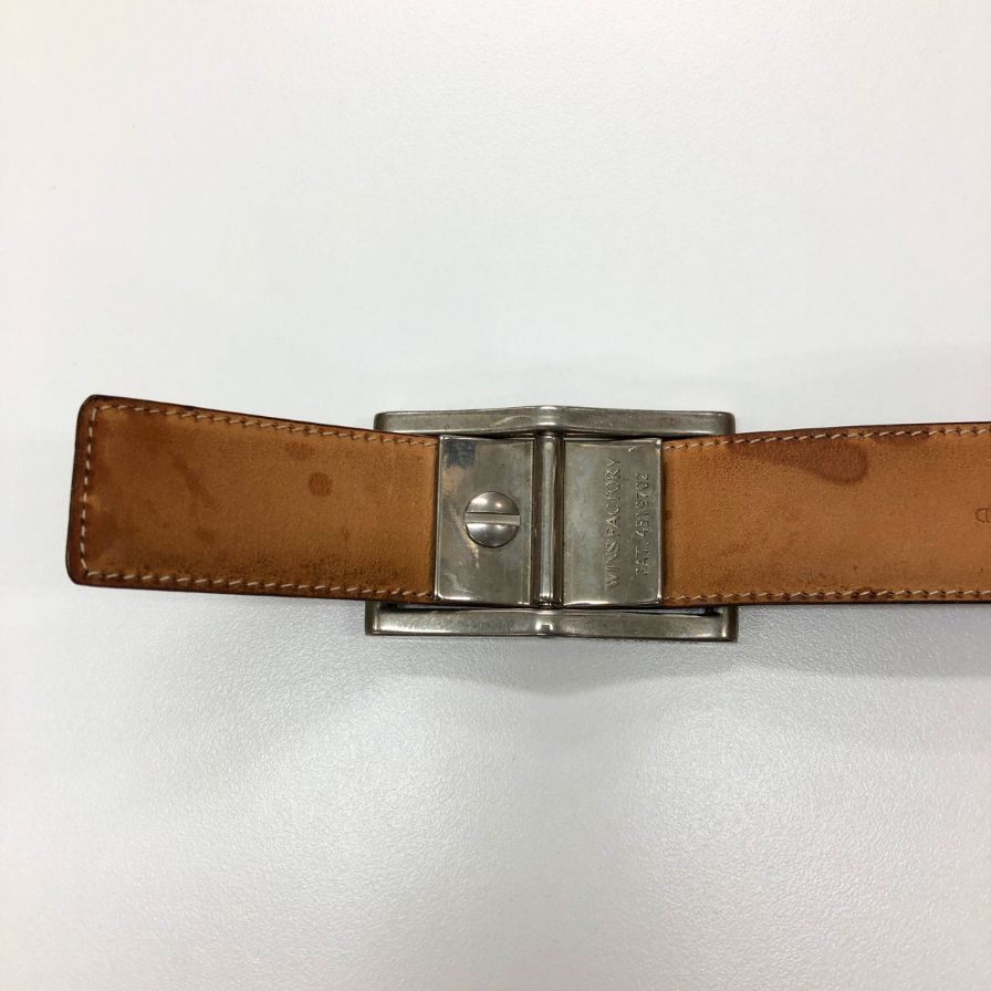 ウインズファクトリー フリコベルト  金具シルバー  ブラウン   WINS FACTORY【AFI18-3】