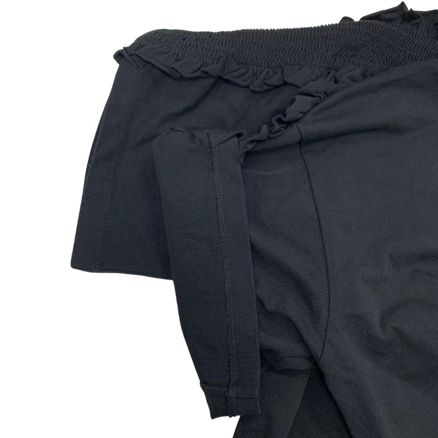 極美品◆シーバイクロエ 半袖Tシャツ フリル ブラック レディース サイズXS See By Chloe 【AFB47】