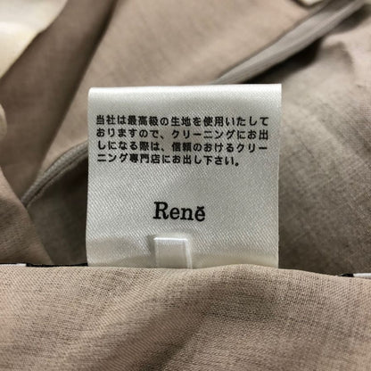 美品◆ルネ ノースリーブワンピース リネン ブラウン系 レディース サイズ36 Rene 【AFB12】