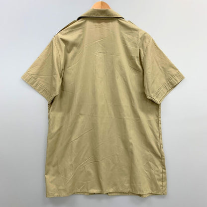 美品◆オフィシャルメンズシャツ ボーイスカウト シャツ 半袖 エポレット USA製 メンズ サイズM ベージュ系 OFFICIAL MEN'S SHIRT 【AFB44】
