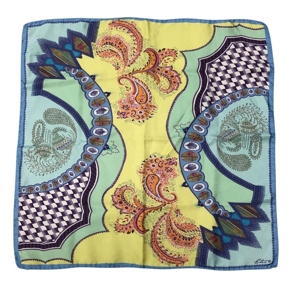エトロ スカーフ ブルー系 マルチカラー ETRO【AFI12】