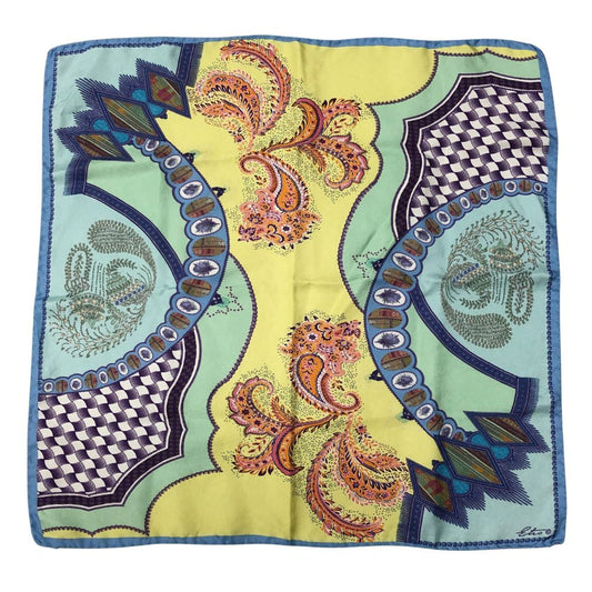 エトロ スカーフ ブルー系 マルチカラー ETRO【AFI12】