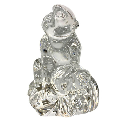 バカラ クリスタルオブジェ 干支 猿 Baccarat【AFB56】【中古】