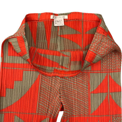 プリーツプリーズ イッセイミヤケ パンツ 総柄 マルチカラー レディース サイズ1 PP21-JF632 PLEATS PLEASE ISSEY MIYAKE 【AFB22】