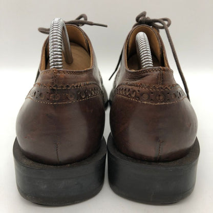 ケネスコール レザーシューズ ウィングチップ 型押し レザー ブラウン サイズ7 KENNETH COLE 約25.0cm【PTM3】