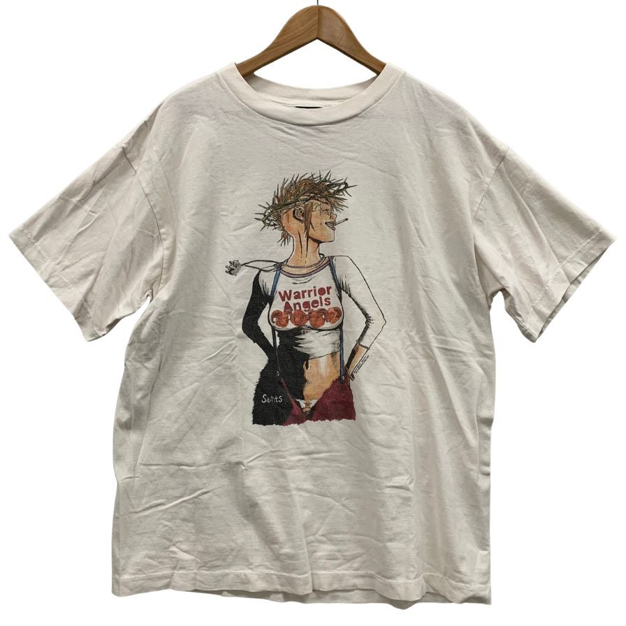 美品◆セントマイケル ガール Tシャツ 21AW サイズXL メンズ ホワイト SAINT MICHAEL 【AFB19】