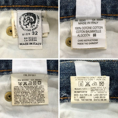 ディーゼル デニムパンツ TYPE RR55  インディゴ ボタンフライ イタリア製 メンズ サイズ32 ブルー系 DIESEL 【AFB19】