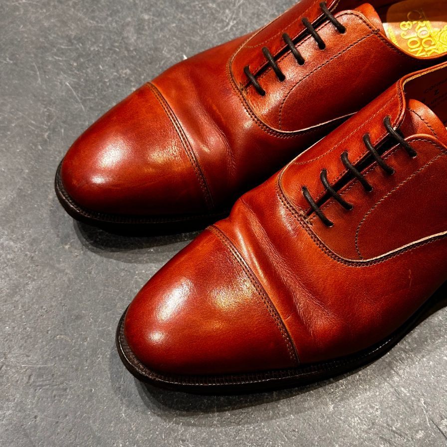 クロケット&ジョーンズ レザーシューズ  SUBS コノート ストレートチップ カーフ ブラウン メンズ サイズUK7E CROCKETT&JONES ビジネスシューズ 約25.5cm【LA】【中古】
