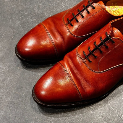 クロケット&ジョーンズ レザーシューズ  SUBS コノート ストレートチップ カーフ ブラウン メンズ サイズUK7E CROCKETT&JONES ビジネスシューズ 約25.5cm【LA】【中古】