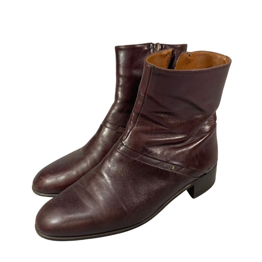 バリー レザーブーツ  505618 サイドジップ カーフ ブラウン サイズUK5.5E レディース BALLY 約24.5cm【YB2】