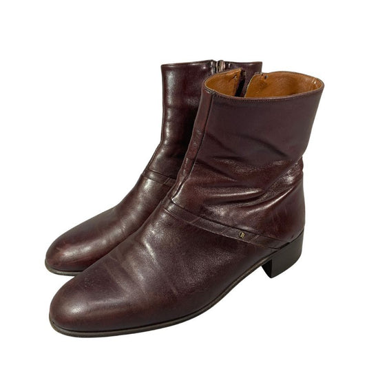 バリー レザーブーツ  505618 サイドジップ カーフ ブラウン サイズUK5.5E レディース BALLY 約24.5cm【YB2】
