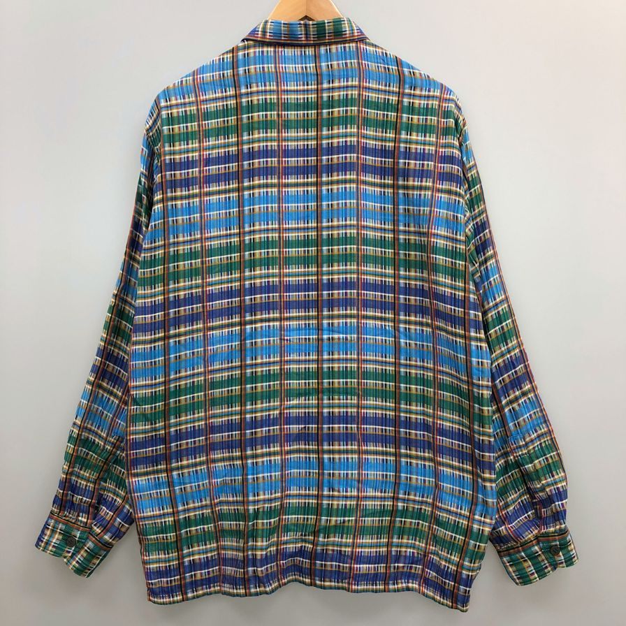 美品◆ミッソーニ チェックシャツ コットン イタリア製 ブルー メンズ サイズ 48 MISSONI 【AFB18】