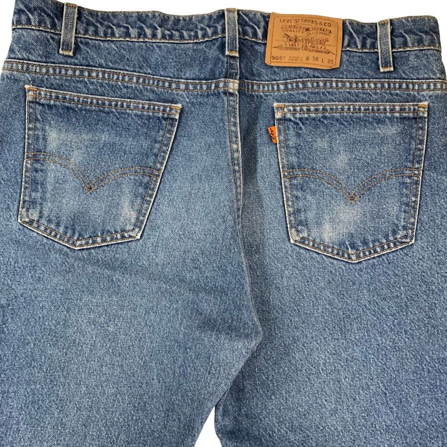 リーバイス デニムパンツ 505 90年代 USA製 ボタン裏575 インディゴ メンズ サイズ W38 L30 LEVI’S 【AFB33】