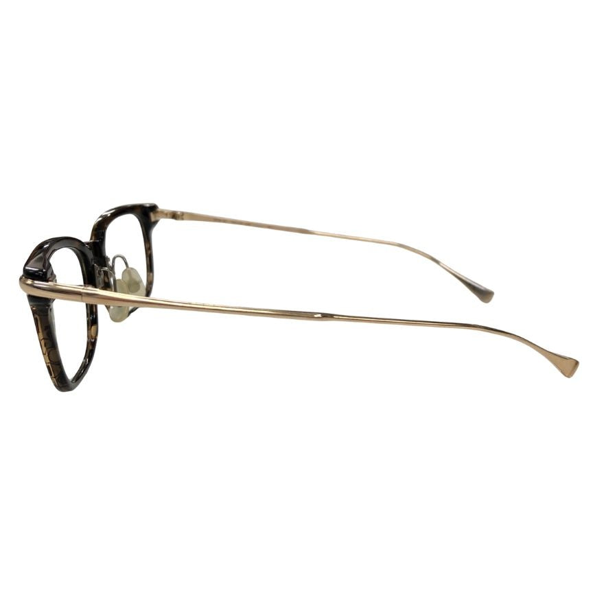 フォーナインズ NPM-80 52▢18 139 6901 18J 伊達眼鏡 メンズ ブラウン＆ゴールド 9999【AFI7】