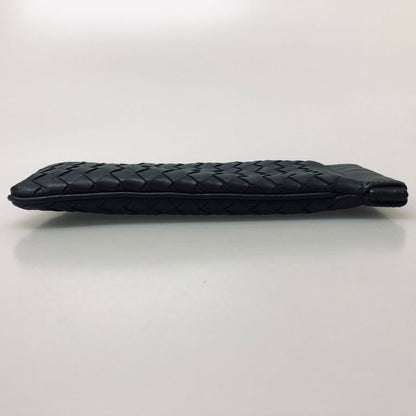 ボッテガヴェネタ イントレチャート レザー 眼鏡ケース ブラック BOTTEGA VENETA【AFI21】【中古】