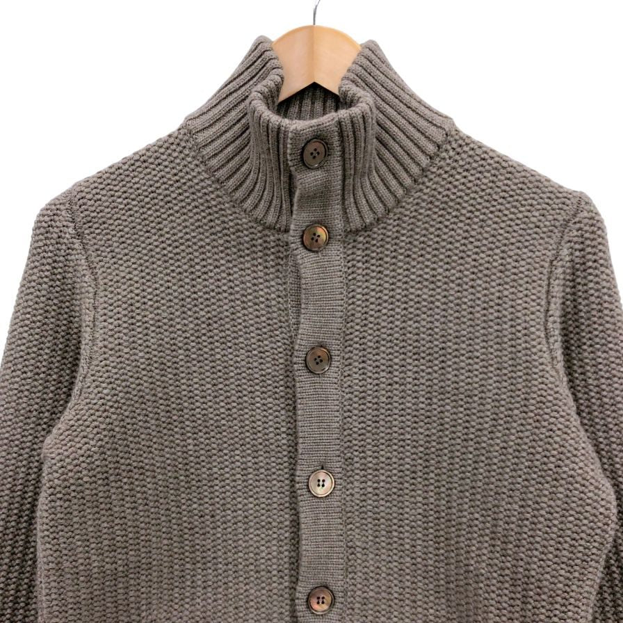 美品◆ザノーネ ニット カーディガン  毛100％ メンズ ブラウン系 サイズ44 ZANONE 【AFB38】