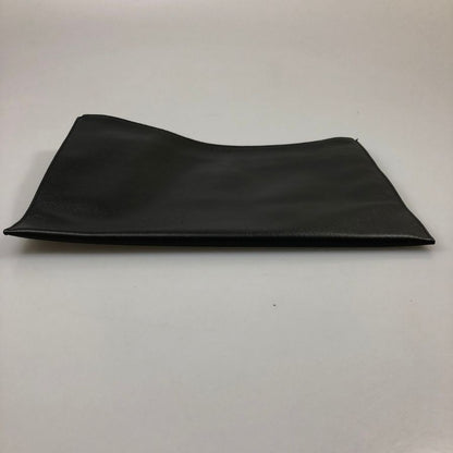プラダ サフィアーノ レザー 薄型 クラッチ バッグ ブラック PRADA【AFE8】
