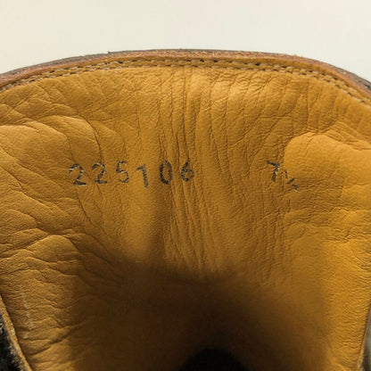 グッチ サイドゴアブーツ ガラスレザー 225106 ストレートチップ メンズ ブラウン サイズ7.5 GUCCI 約25.5cm【AFC43】