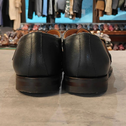 クロケット＆ジョーンズ SUBS フィッシャーマン グルカサンダル ネイビー  グレインレザー 314ラスト サイズUK8E CROCKETT&JONES ビジネスシューズ 約26.5cm【LA】【中古】
