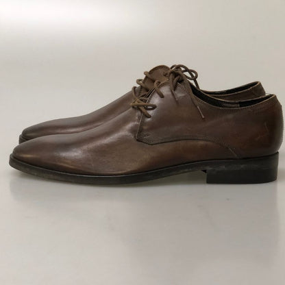 カルロメディチ レザーシューズ プレーントゥ イタリア製 メンズ サイズ40 ブラウン  CARLO MEDICI 約25.0cm【AFC52】