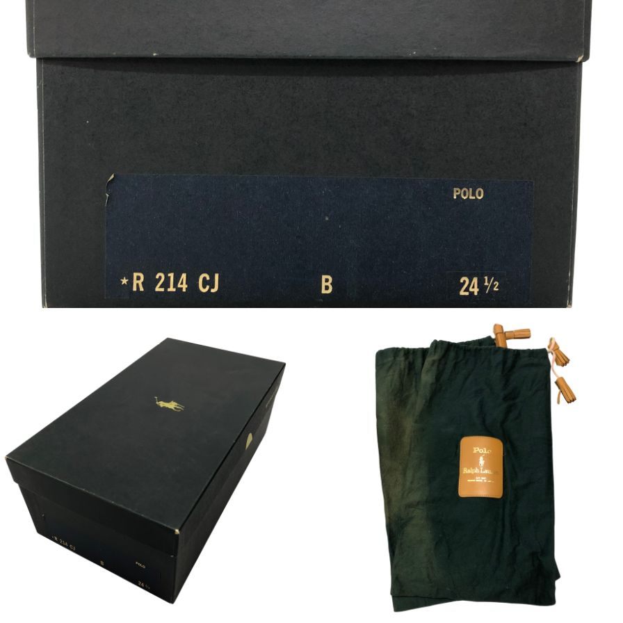 ポロ ラルフローレン レザーシューズ プレーントゥ  2687 日本製 サイズ25cm メンズ ライトブラウン Polo Ralph Lauren 約25.0cm【AFD15】