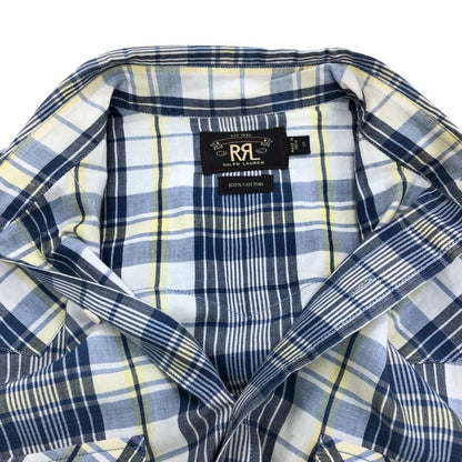美品◆ダブルアールエル チェックシャツ ワンスター メンズ サイズS RALPH LAUREN RRL 【AFB9】