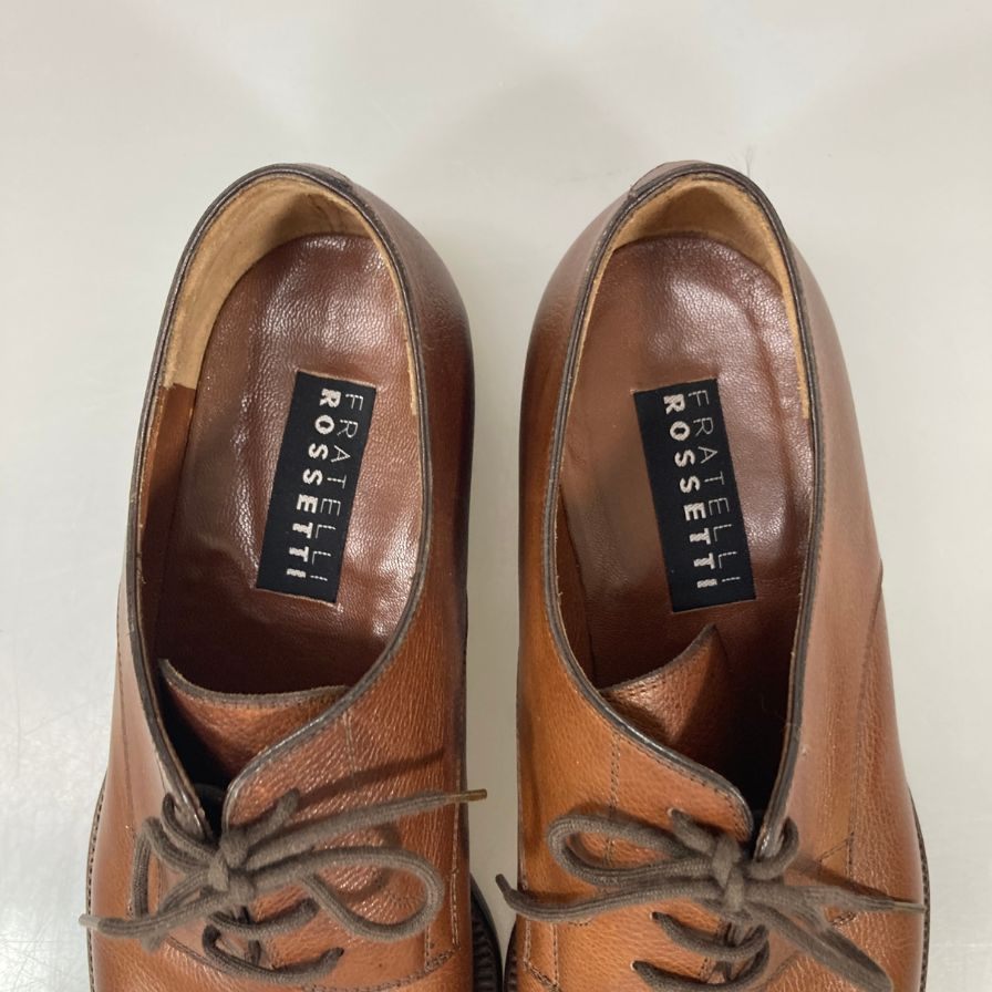 フラテッリロセッティ ストレートチップ ダービー 14789 グレインレザー ブラウン サイズ8 メンズ FRATELLI ROSETTI 約27.0cm【PTM】
