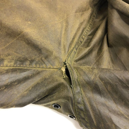 中古■バブアー ボーダー 2ワラント オイルドジャケット YKKジップ メンズ サイズC36 カーキ barbour 【AFA3】