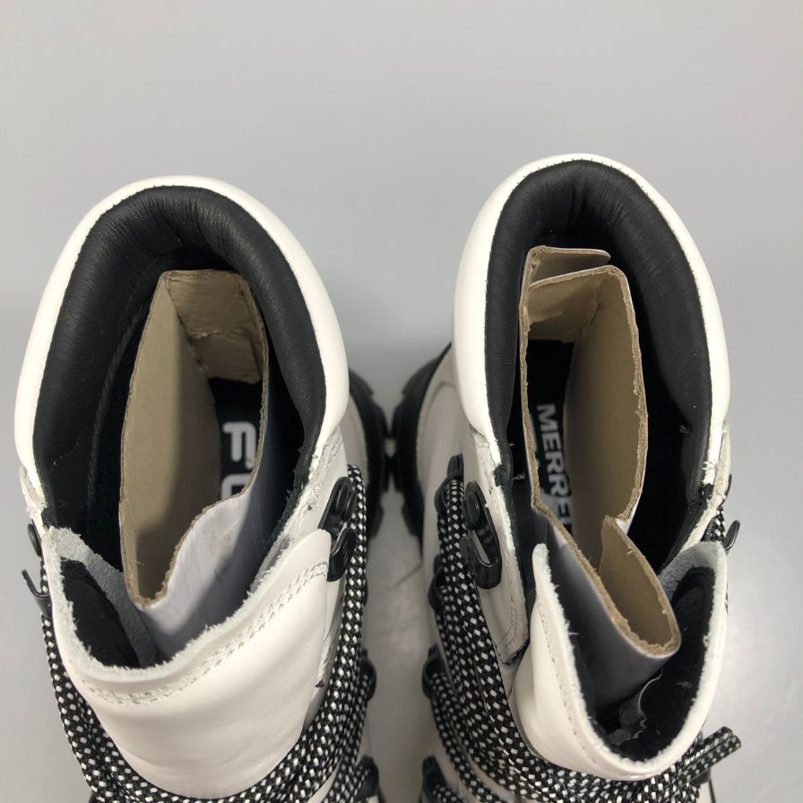 メレル ブーツ トレッキングブーツ Bristol MID レディース サイズ24.5 ブラック ホワイト系 MERRELL 約24.5cm【AFD3】