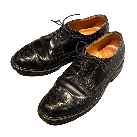 ジョセフチーニー ユーストン ウイングチップ ガラスレザー ブラック サイズUK6 メンズ JOSEPH CHEANEY ビジネスシューズ 約25.0cm【LA】【中古】