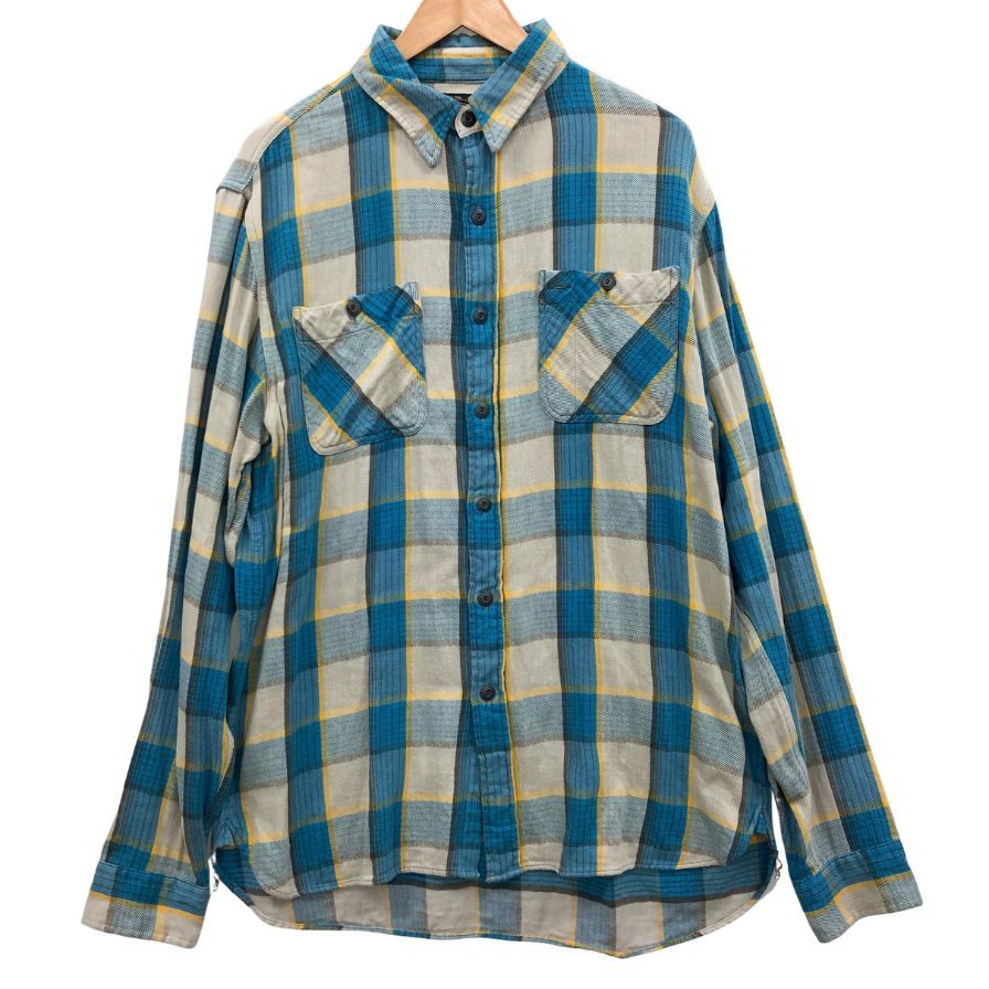 美品◆ダブルアールエル チェックシャツ サイズL ワンスター メンズ サイズL RALPH LAUREN RRL 【AFB48】