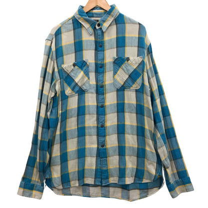 美品◆ダブルアールエル チェックシャツ サイズL ワンスター メンズ サイズL RALPH LAUREN RRL 【AFB48】