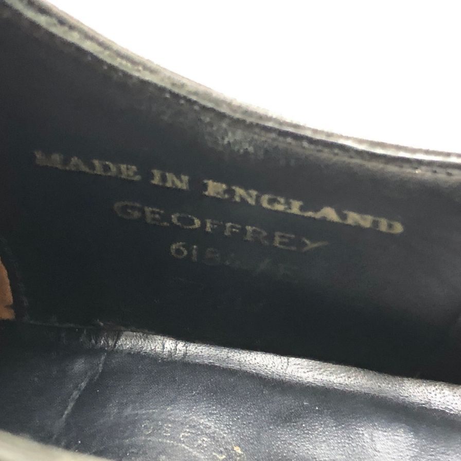 チーニー レザーシューズ キャップトゥ カーフ ブラック 6.5 CHEANEY GEOFFREY ビジネスシューズ 約24.5cm【LA】【中古】