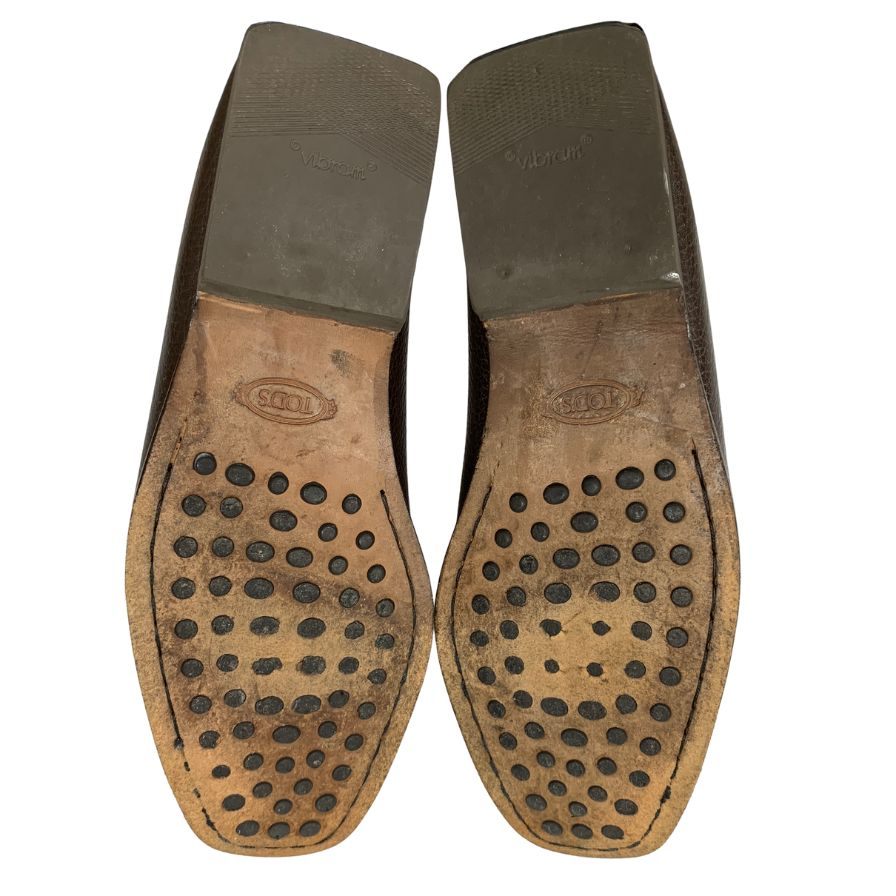 トッズ シューズ ドライビングシューズ ローファー シボレザー ブラウン系 メンズ サイズ36 TOD’S 約23.0cm【AFC4-2】