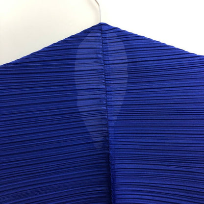 美品◆プリーツプリーズ イッセイミヤケ PP11-JK541 リブ プリーツ ブルー サイズ 3 PLEATS PLEASE 【AFB11】