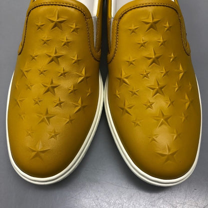 ジミーチュウ スリッポン スニーカー イエロー エンボス サイズ41 メンズ JIMMY CHOO 約26.0cm【AFD5】