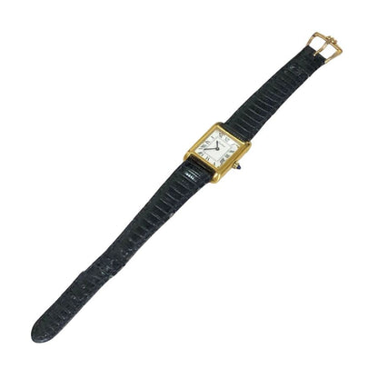 カルティエ マストタンク 腕時計 レディース 手巻き 18K GOLD ELECTROPLATED スイスメイド ゴールド Cartier【AFI8】