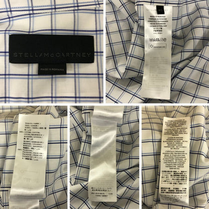 美品◆ステラマッカートニー 長袖シャツ チェック柄 刺繍 レディース サイズ40 STELLA McCARTNEY 【AFB28】