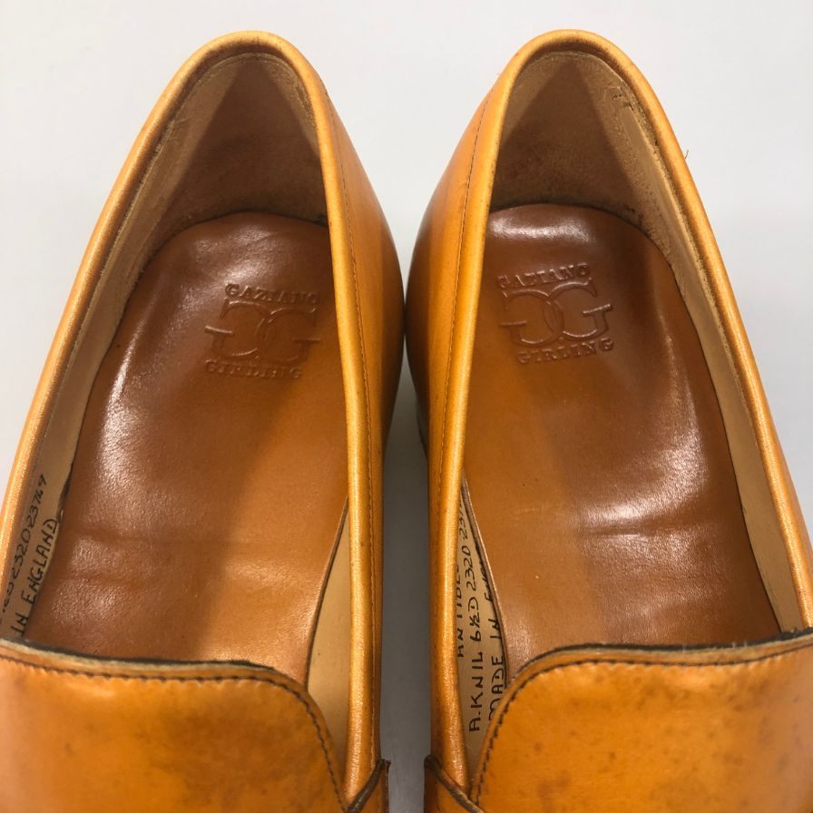 ガジアーノ&ガーリング レザーシューズ ローファー アンティベス メンズ サイズUK6.5 D GAZIANO＆GIRLING ANTIBES ローファー 約25.5cm【LA】【中古】