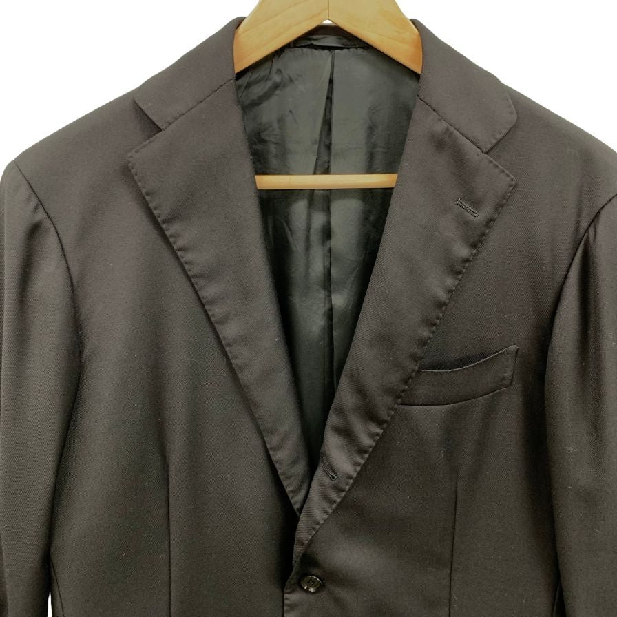 ロロピアーナ リングヂャケット グジ別注 スーツ 3ピース セットアップ ウール100% サイズ50 メンズ ブラック Loro Piana RING JACKET guji【AFA9】