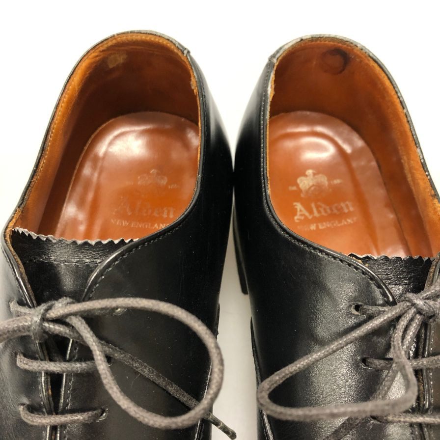 オールデン 932 レザーシューズ 内羽根 プレーントゥ カーフ メンズ ブラック サイズ8 ALDEN ビジネスシューズ 約26.0cm【LA】【中古】