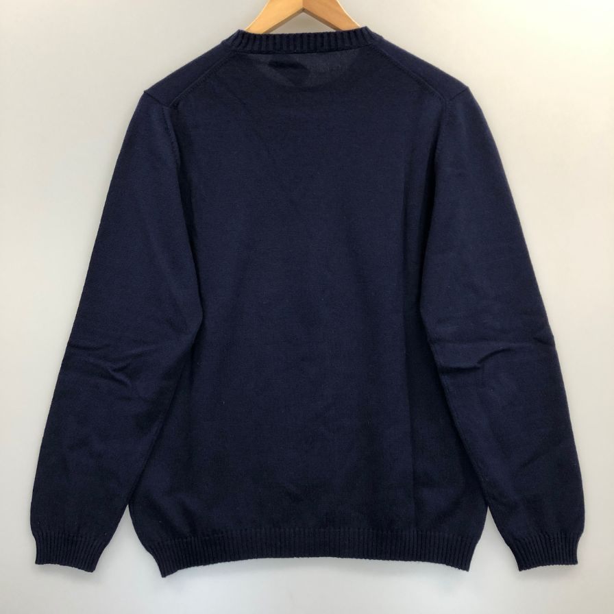 美品◆セッテフィーリカシミア クルーネック SF-09132-223 メンズ サイズ 46 ネイビーSettefili Cashmere 【AFB13】
