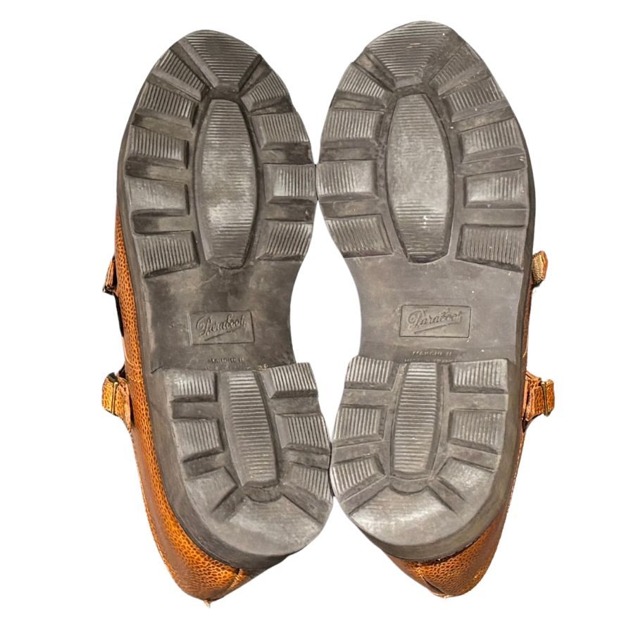 パラブーツ レザーシューズ ダブルモンクストラップ ウィリアム グレインレザー サイズUK7.5 ブラウン Paraboot WILLIAM ビジネスシューズ 約26.0cm【LA】【中古】