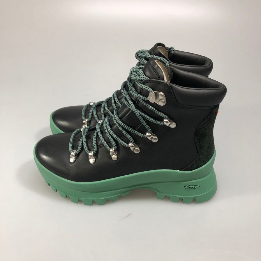 メレル ブーツ トレッキングブーツ Bristol MID レディース サイズ24.5 ブラック グリーン系 MERRELL 約24.5cm【AFD3】